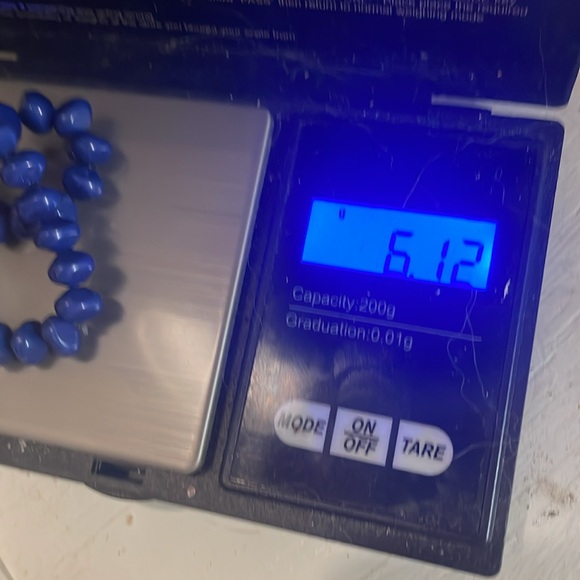 8” purple dark blue stackable stretch bracelet with 36 beads - Picture 8 of 8